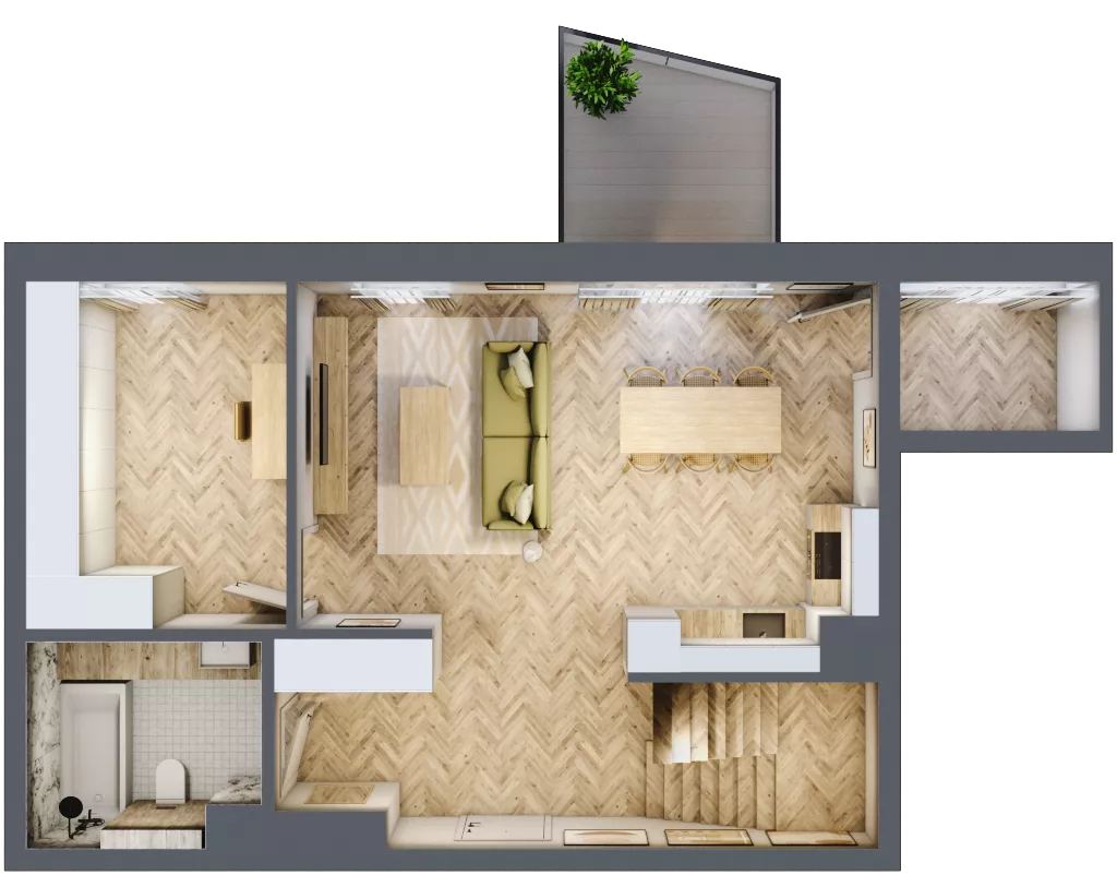 3 pokoje, mieszkanie 99,77 m², piętro 4, oferta nr A49-I, Nowy Reden, Dąbrowa Górnicza, Reden, ul. Przemysłowa