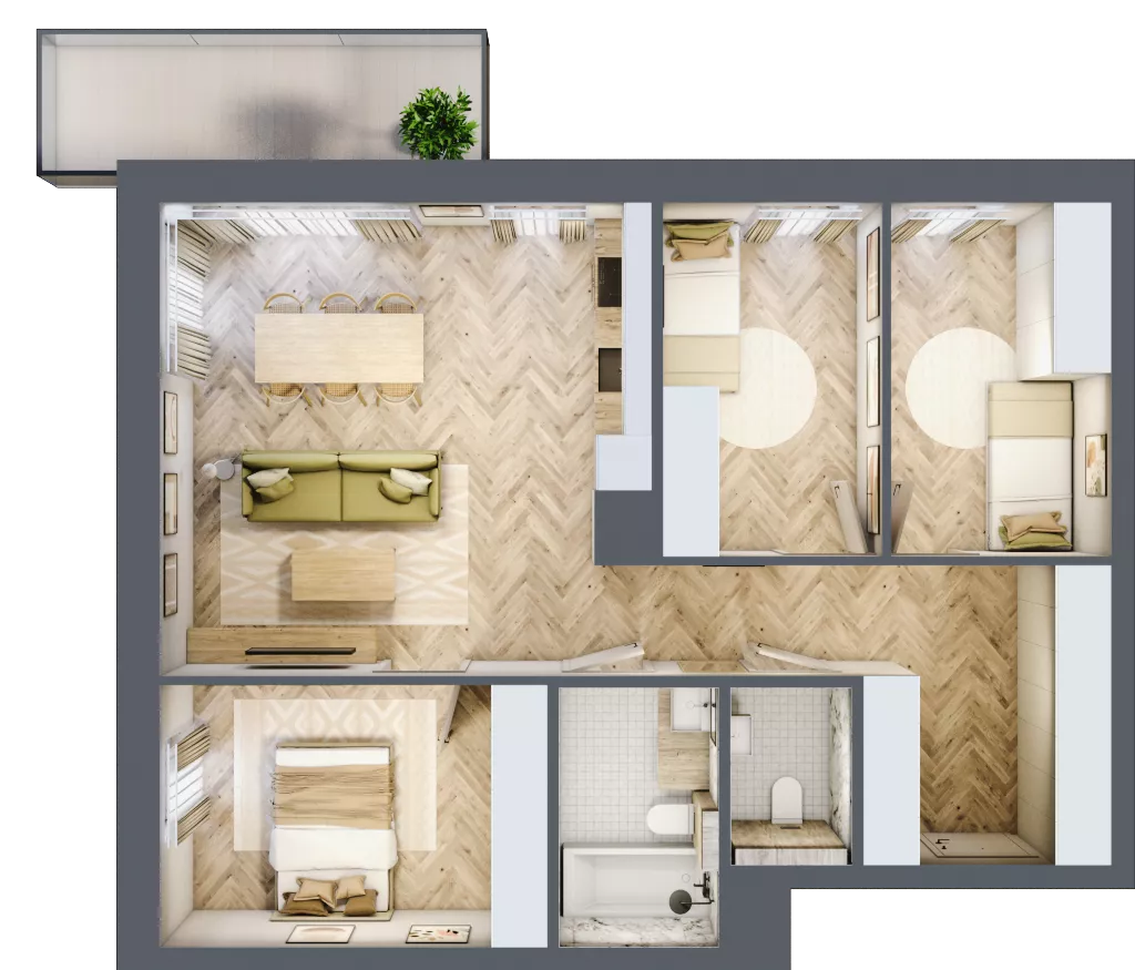 4 pokoje, mieszkanie 76,48 m², piętro 2, oferta nr D19, Nowa Częstochowa Małopolska, Częstochowa, Częstochówka-Parkitka, ul. Małopolska
