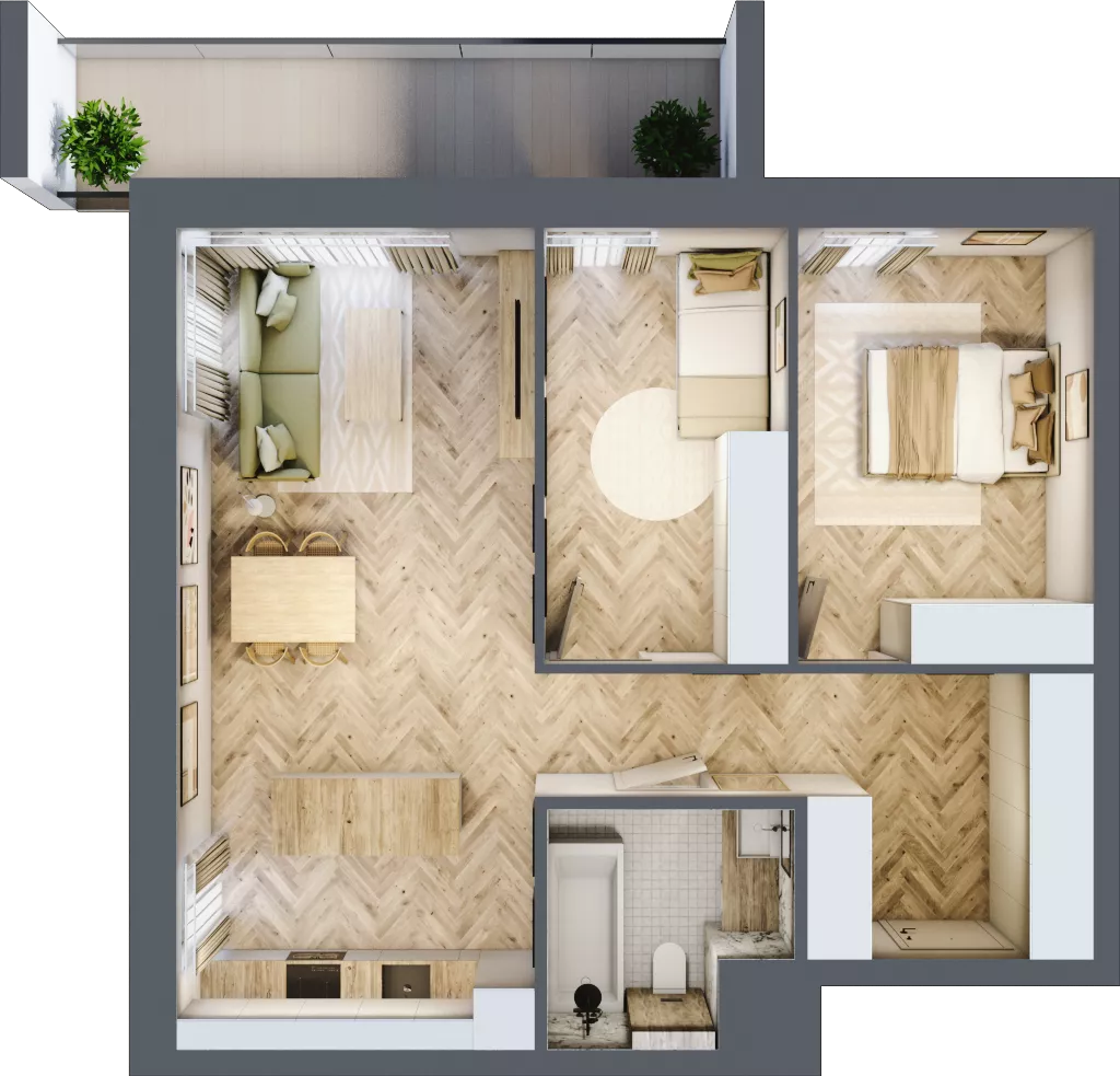 3 pokoje, mieszkanie 67,86 m², piętro 1, oferta nr D15, Nowa Częstochowa Małopolska, Częstochowa, Częstochówka-Parkitka, ul. Małopolska