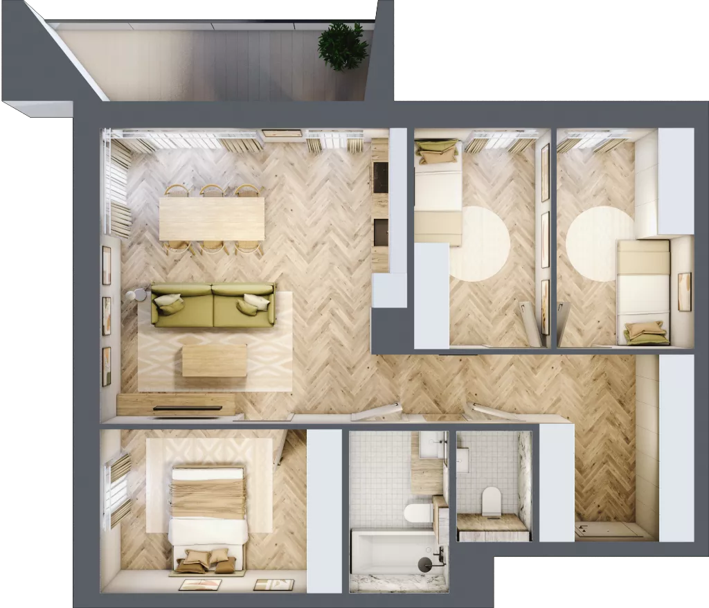 4 pokoje, mieszkanie 76,48 m², piętro 3, oferta nr E29, Nowa Częstochowa Małopolska, Częstochowa, Częstochówka-Parkitka, ul. Małopolska