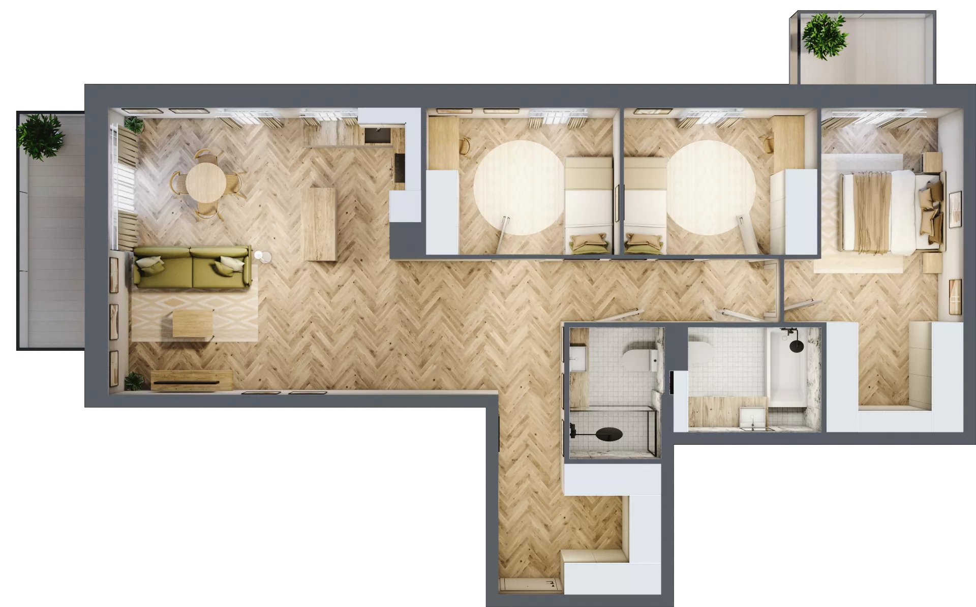 4 pokoje, mieszkanie 100,03 m², piętro 1, oferta nr M13, Nowa Częstochowa Mościckiego, Częstochowa, Częstochówka-Parkitka, ul. Mościckiego