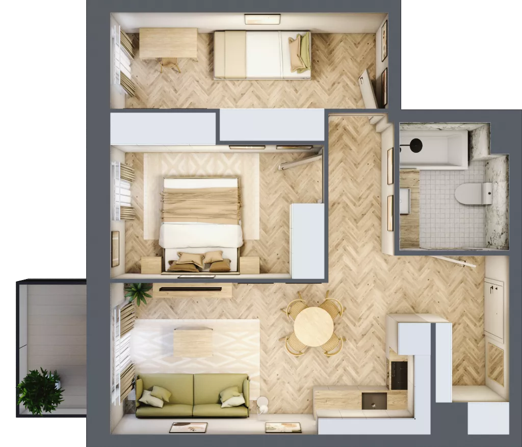 3 pokoje, mieszkanie 51,60 m², piętro 3, oferta nr M72, Nowa Częstochowa Mościckiego, Częstochowa, Częstochówka-Parkitka, ul. Mościckiego