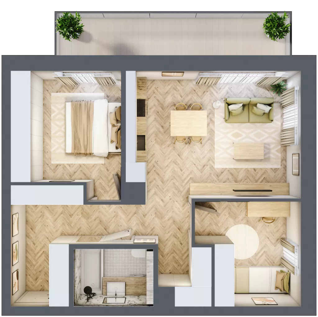 3 pokoje, mieszkanie 59,84 m², piętro 1, oferta nr 6, Nowy Sosnowiec, Sosnowiec, Zagórze, ul. Braci Mieroszewskich