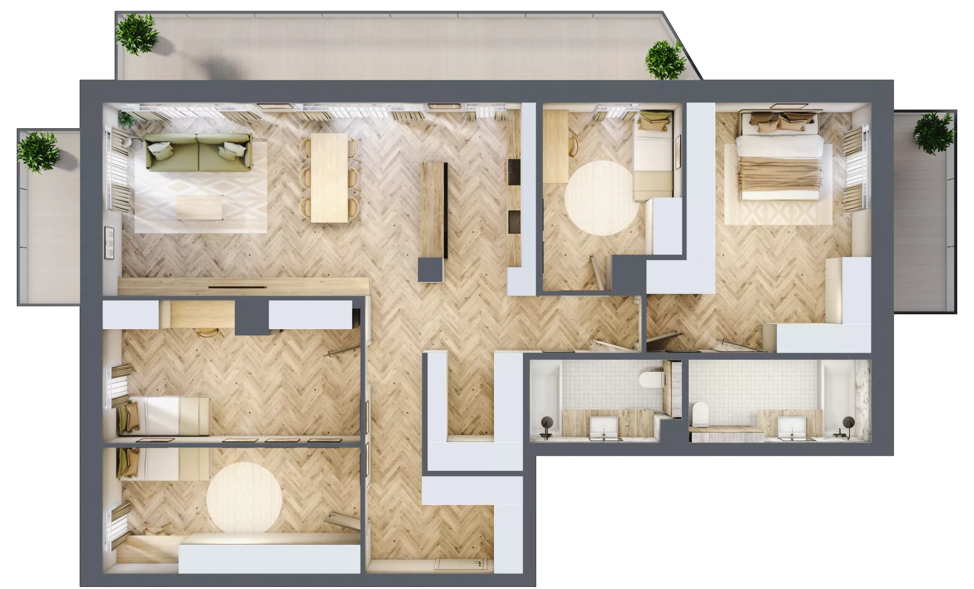 5 pokoi, mieszkanie 133,14 m², piętro 4, oferta nr 26, Nowy Sosnowiec, Sosnowiec, Zagórze, ul. Braci Mieroszewskich