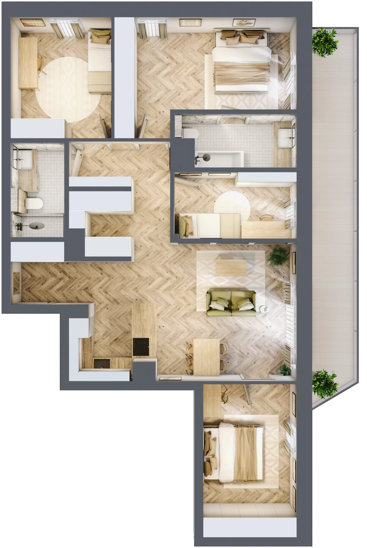 5 pokoi, mieszkanie 103,14 m², piętro 4, oferta nr 29, Nowy Sosnowiec, Sosnowiec, Zagórze, ul. Braci Mieroszewskich