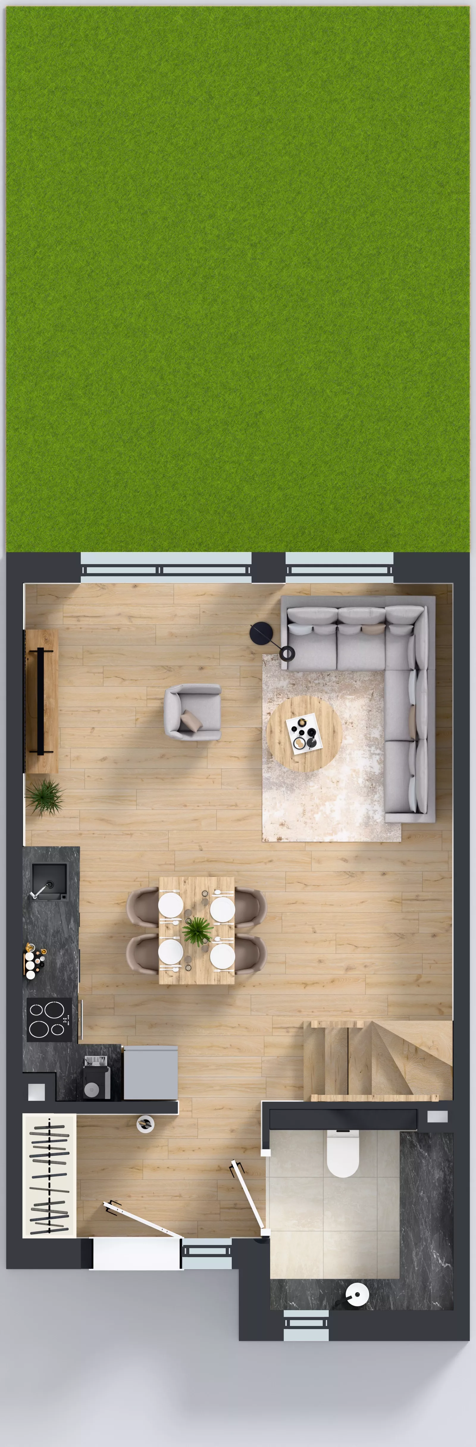 Dom 73,00 m², oferta nr B3 lok.2, Przyjazne Janczewice, Janczewice, ul. Pszenna 9
