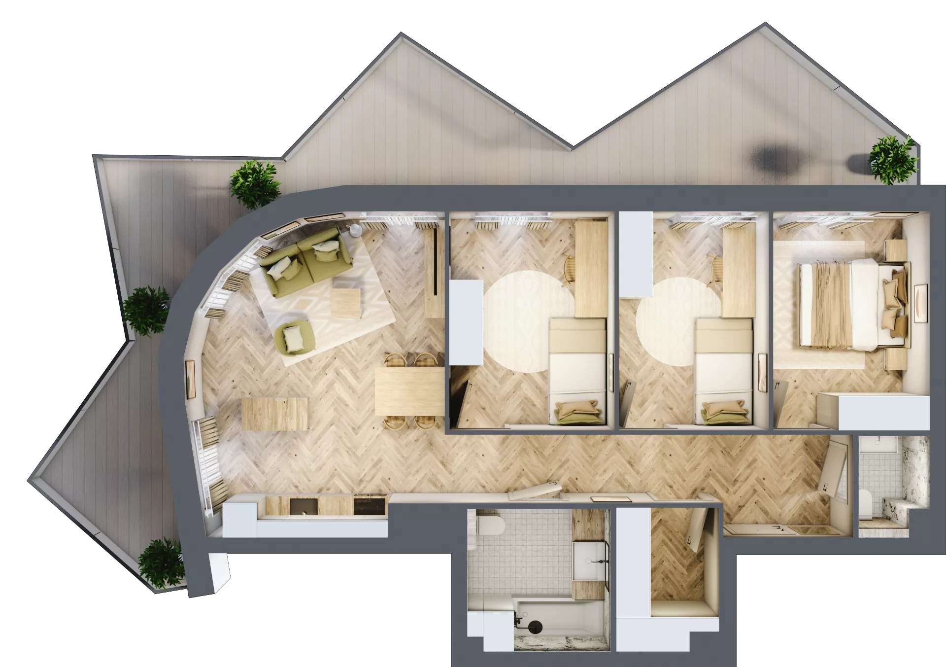 4 pokoje, mieszkanie 77,76 m², piętro 1, oferta nr A24, Drago, Kraków, Bronowice, Górka Narodowa, ul. Stefana Banacha