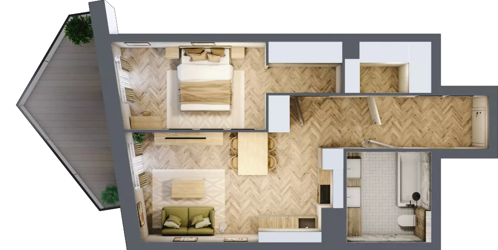 2 pokoje, mieszkanie 50,88 m², piętro 6, oferta nr A80, Drago, Kraków, Bronowice, Górka Narodowa, ul. Stefana Banacha