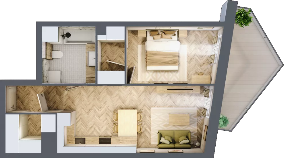 2 pokoje, mieszkanie 48,11 m², piętro 6, oferta nr A75, Drago, Kraków, Bronowice, Górka Narodowa, ul. Stefana Banacha