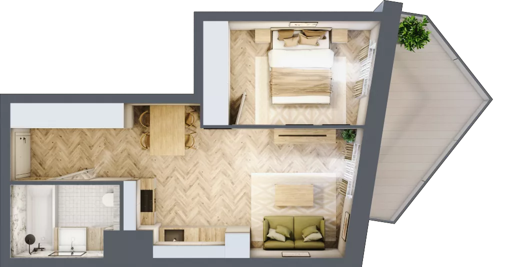 2 pokoje, mieszkanie 38,45 m², piętro 6, oferta nr A73, Drago, Kraków, Bronowice, Górka Narodowa, ul. Stefana Banacha