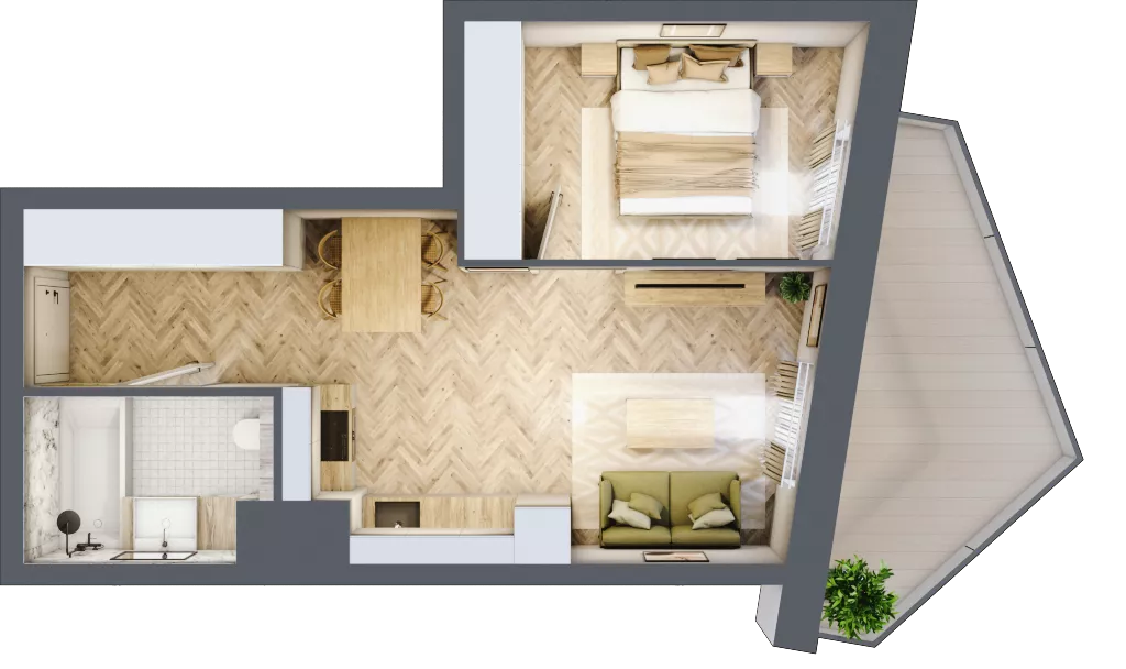 2 pokoje, mieszkanie 38,45 m², piętro 5, oferta nr A62, Drago, Kraków, Bronowice, Górka Narodowa, ul. Stefana Banacha