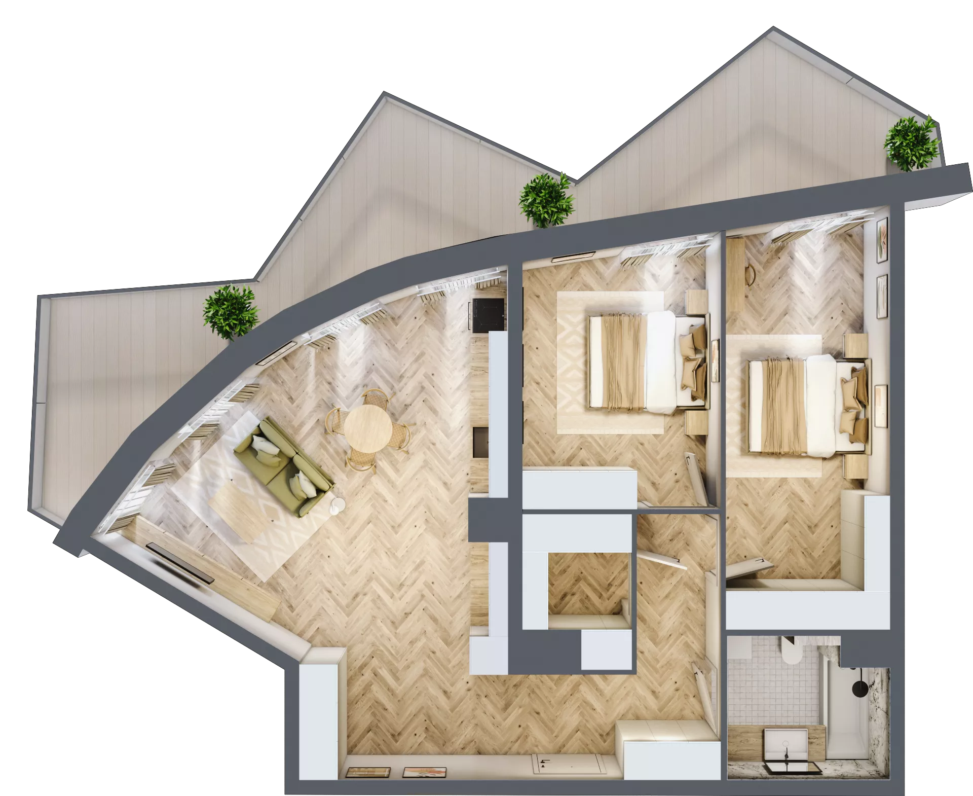 3 pokoje, mieszkanie 81,24 m², piętro 6, oferta nr A78, Drago, Kraków, Bronowice, Górka Narodowa, ul. Stefana Banacha