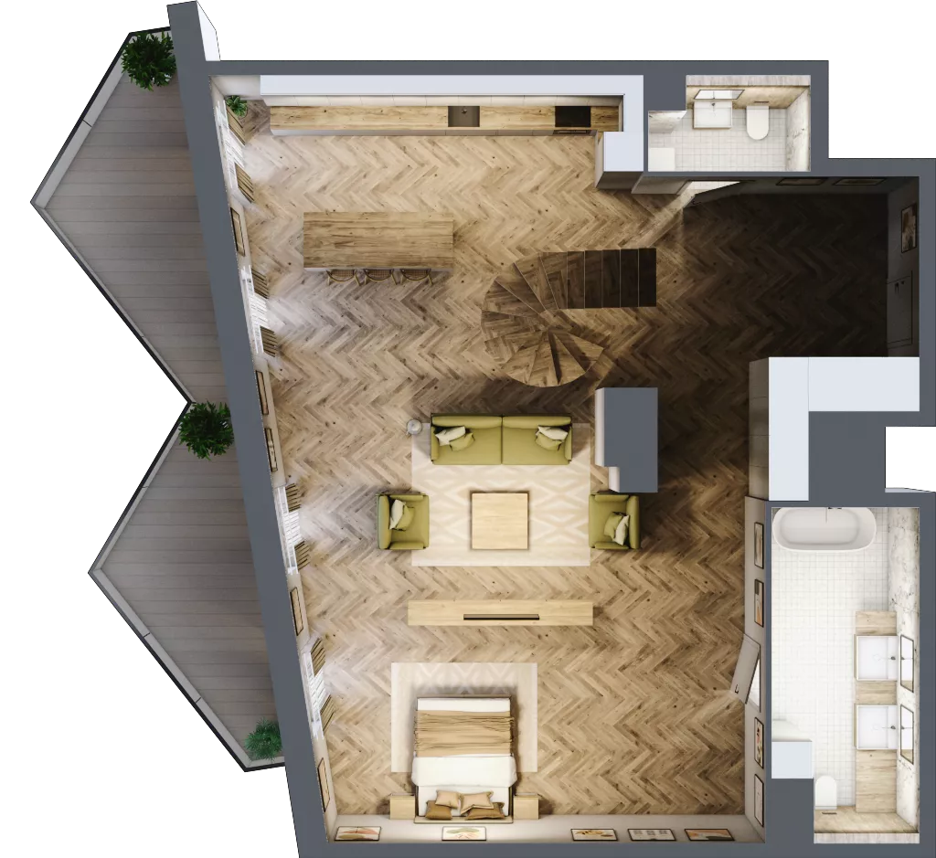 1 pokój, mieszkanie 109,20 m², piętro 8, oferta nr A98, Drago, Kraków, Bronowice, Górka Narodowa, ul. Stefana Banacha