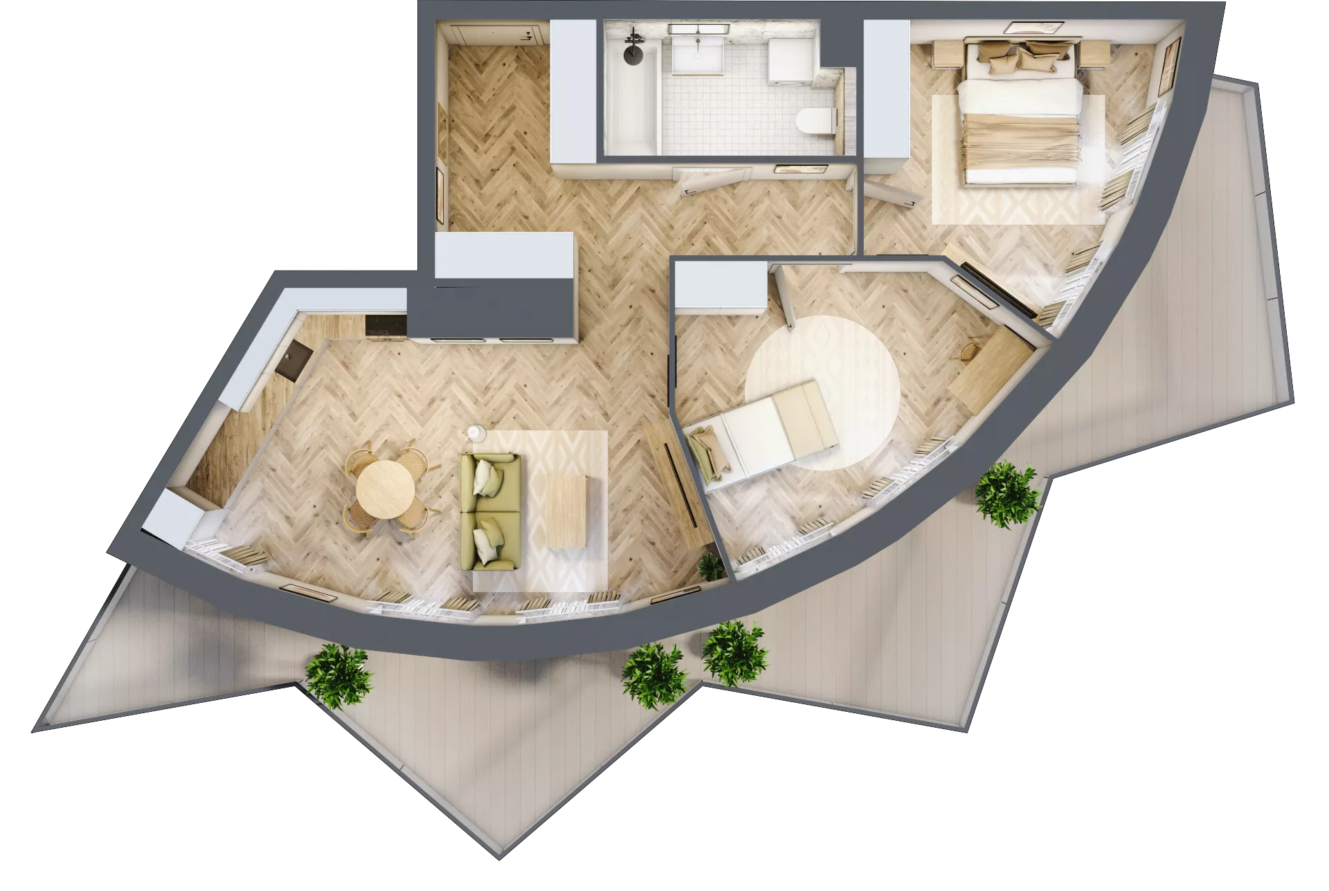 3 pokoje, mieszkanie 69,10 m², piętro 5, oferta nr A66, Drago, Kraków, Bronowice, Górka Narodowa, ul. Stefana Banacha