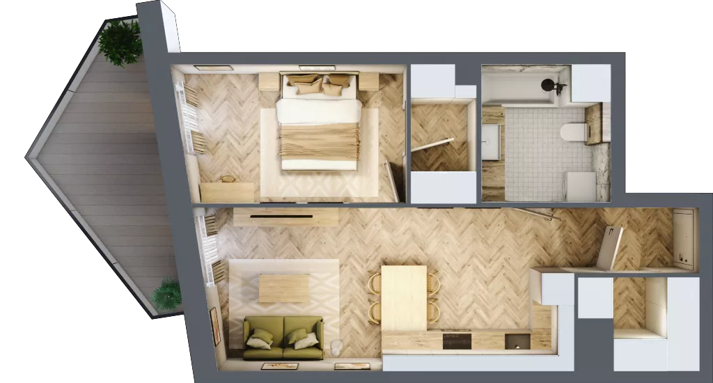 2 pokoje, mieszkanie 48,07 m², piętro 6, oferta nr A79, Drago, Kraków, Bronowice, Górka Narodowa, ul. Stefana Banacha