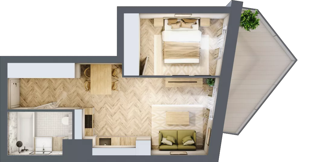 2 pokoje, mieszkanie 37,76 m², piętro 4, oferta nr A50, Drago, Kraków, Bronowice, Górka Narodowa, ul. Stefana Banacha