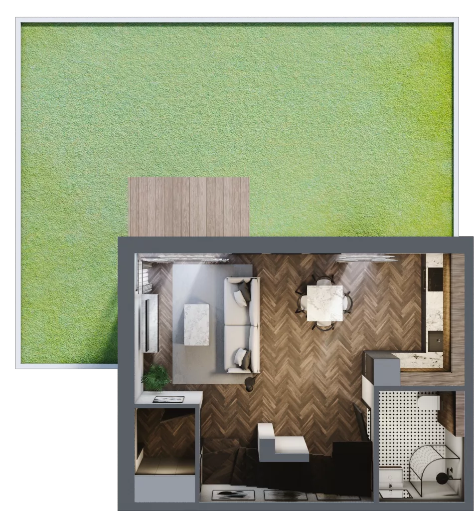 Dom i rezydencja 70,00 m², oferta nr 6.1., Tesoro Golf Park 4PLEX, Pętkowice, ul. Parkowa