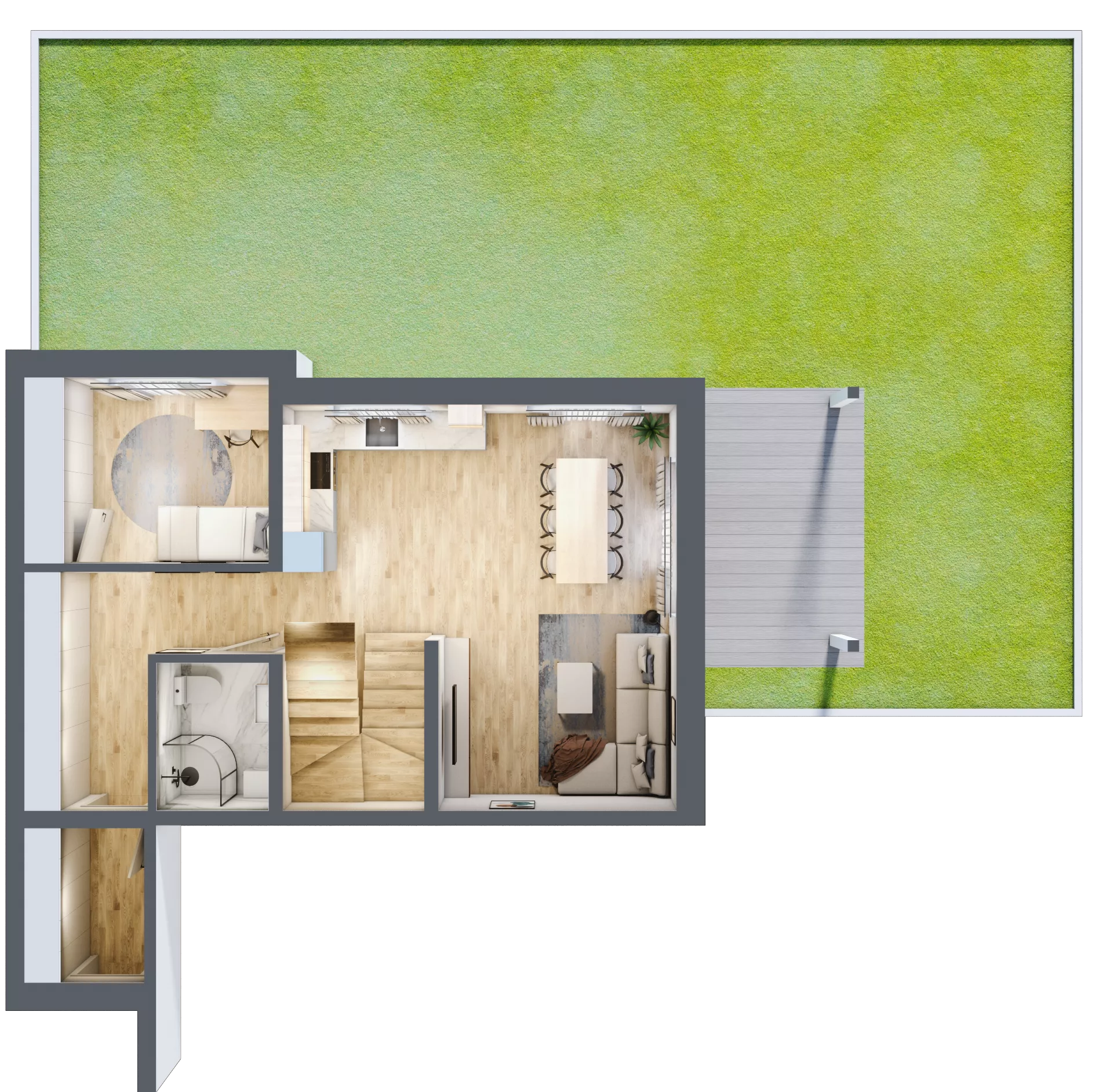 Dom 113,82 m², oferta nr 28_2, Osiedle Szumiących Traw - segmenty etap XV, Porosły, ul. Jesiennych Liści 99/1