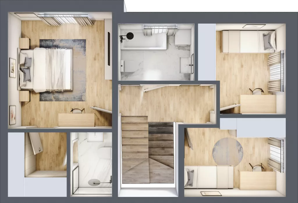 Dom 113,82 m², oferta nr 34_2, Osiedle Szumiących Traw - segmenty etap XV, Porosły, ul. Jesiennych Liści 99/1