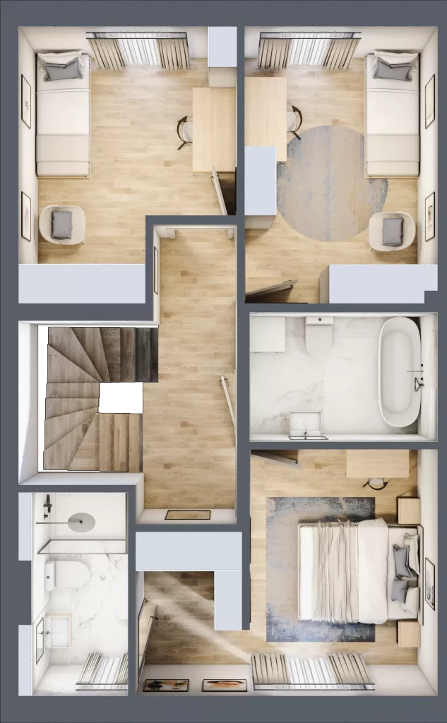 Dom 109,84 m², oferta nr 14/2, Dzielnica Hrabska - etap IV - domy z garażami, Falenty Nowe, ul. Droga Hrabska 4G