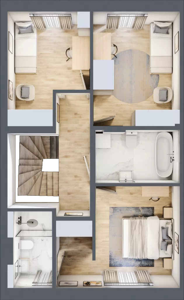 Dom 113,20 m², oferta nr 24/2, Dzielnica Hrabska - etap IV - domy z garażami, Falenty Nowe, ul. Droga Hrabska 4G