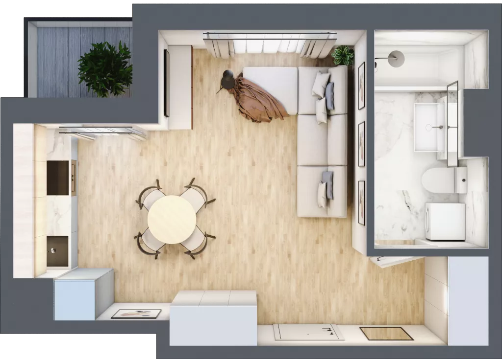 1 pokój, mieszkanie 28,30 m², parter, oferta nr 40, Okrzei 9, Mińsk Mazowiecki, ul. Stefana Okrzei 9