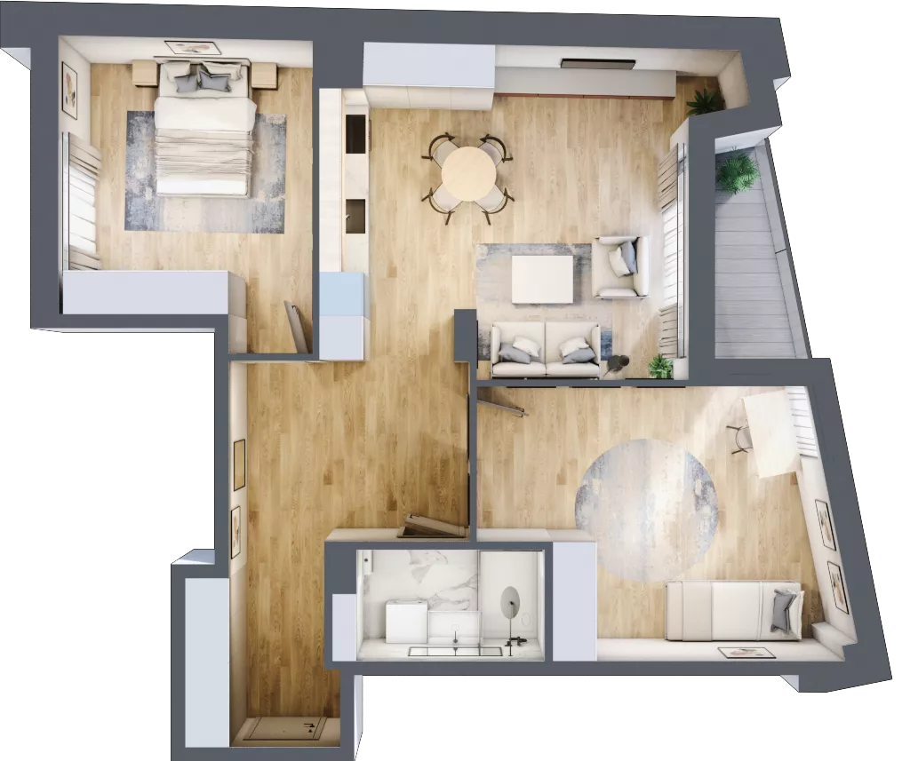 3 pokoje, mieszkanie 71,62 m², piętro 2, oferta nr 7, Okrzei 9, Mińsk Mazowiecki, ul. Stefana Okrzei 9