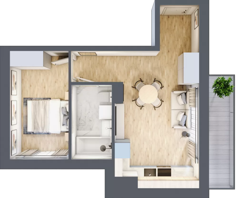 2 pokoje, mieszkanie 36,13 m², piętro 3, oferta nr 72, Okrzei 9, Mińsk Mazowiecki, ul. Stefana Okrzei 9