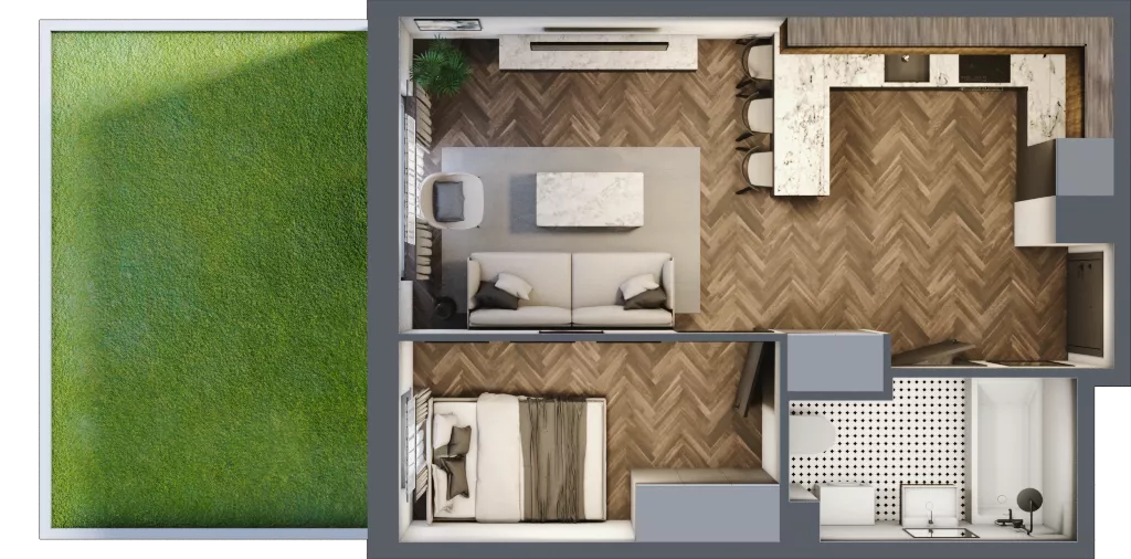 2 pokoje, mieszkanie 38,51 m², parter, oferta nr M4, Tuwima 13, Mińsk Mazowiecki, Cegłów, ul. Juliana Tuwima 13