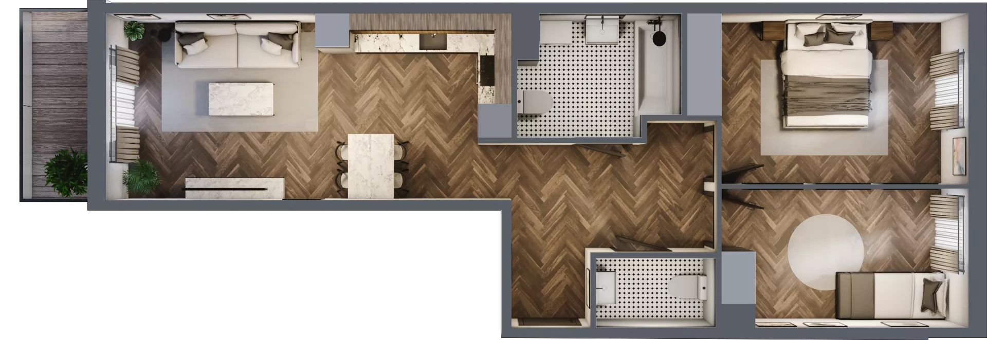 3 pokoje, mieszkanie 65,99 m², piętro 2, oferta nr M50, Tuwima 13, Mińsk Mazowiecki, Cegłów, ul. Juliana Tuwima 13