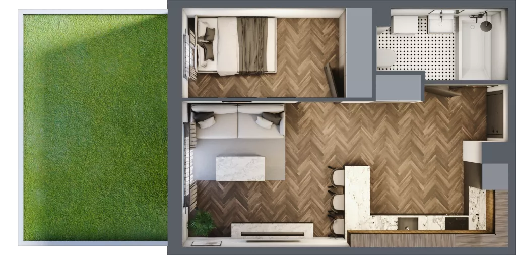 2 pokoje, mieszkanie 39,16 m², parter, oferta nr M3, Tuwima 13, Mińsk Mazowiecki, Cegłów, ul. Juliana Tuwima 13