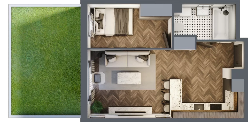 2 pokoje, mieszkanie 38,48 m², parter, oferta nr M5, Tuwima 13, Mińsk Mazowiecki, Cegłów, ul. Juliana Tuwima 13