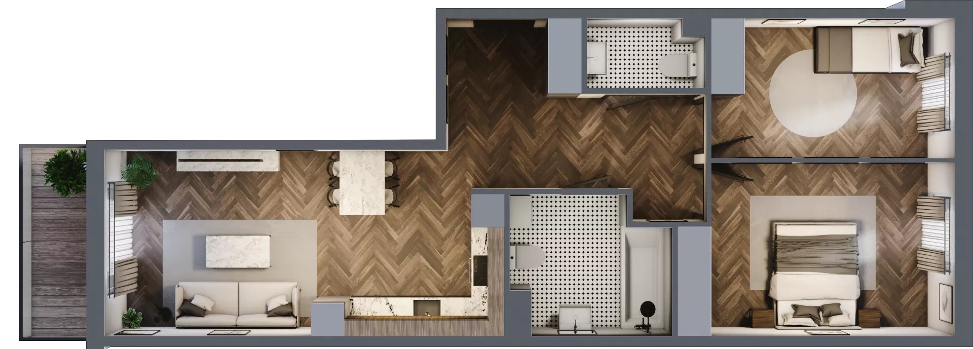 3 pokoje, mieszkanie 69,92 m², piętro 3, oferta nr M28, Tuwima 13, Mińsk Mazowiecki, Cegłów, ul. Juliana Tuwima 13