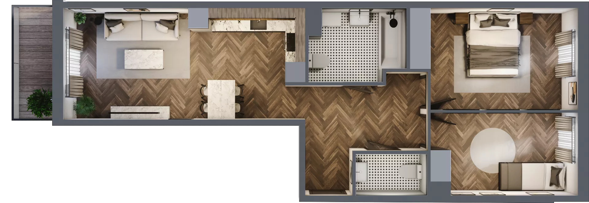 3 pokoje, mieszkanie 65,99 m², piętro 3, oferta nr M57, Tuwima 13, Mińsk Mazowiecki, Cegłów, ul. Juliana Tuwima 13