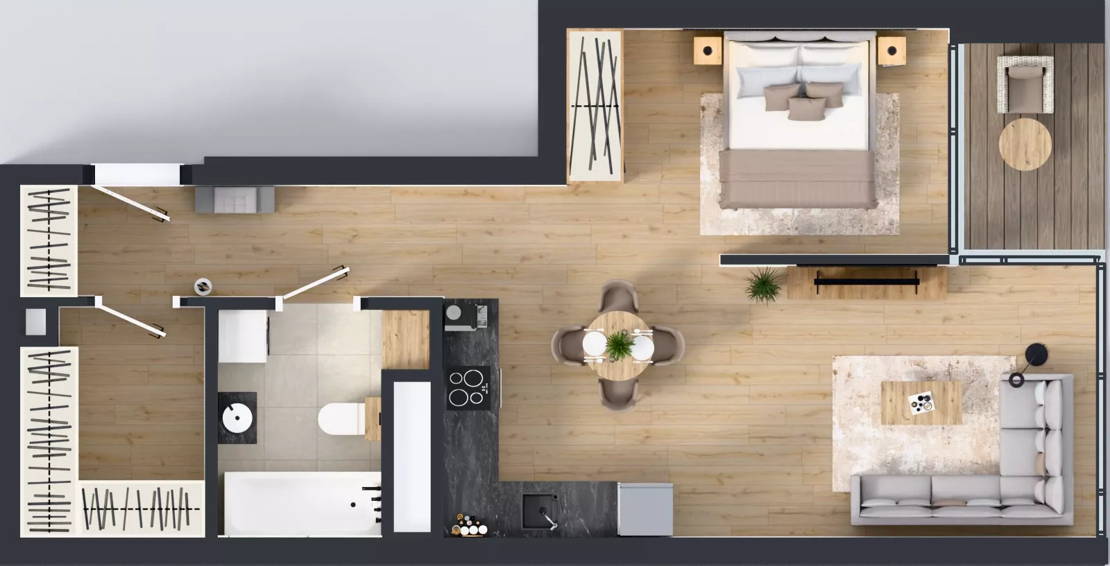 1 pokój, mieszkanie 52,49 m², piętro 8, oferta nr M.38, O27 Apartamenty Opolska, Katowice, Śródmieście, ul. Opolska 27