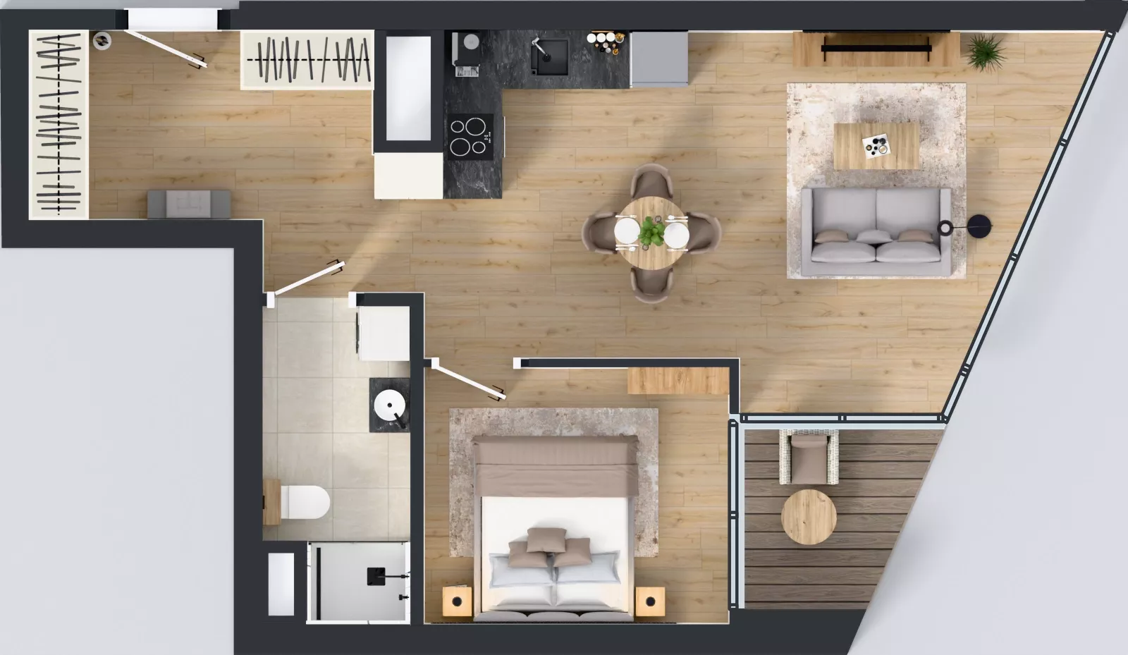 2 pokoje, mieszkanie 48,47 m², piętro 8, oferta nr M.41, O27 Apartamenty Opolska, Katowice, Śródmieście, ul. Opolska 27