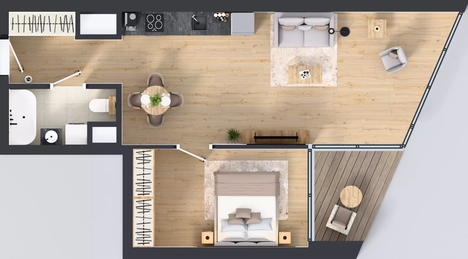 2 pokoje, mieszkanie 51,84 m², piętro 8, oferta nr M.43, O27 Apartamenty Opolska, Katowice, Śródmieście, ul. Opolska 27