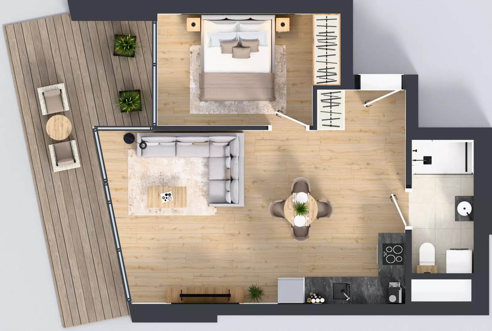 2 pokoje, apartament 45,17 m², piętro 16, oferta nr M.179, O27 Apartamenty Opolska, Katowice, Śródmieście, ul. Opolska 27