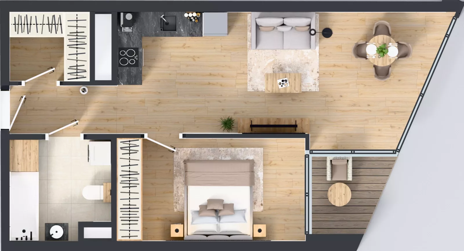 2 pokoje, mieszkanie 50,94 m², piętro 16, oferta nr M.186, O27 Apartamenty Opolska, Katowice, Śródmieście, ul. Opolska 27