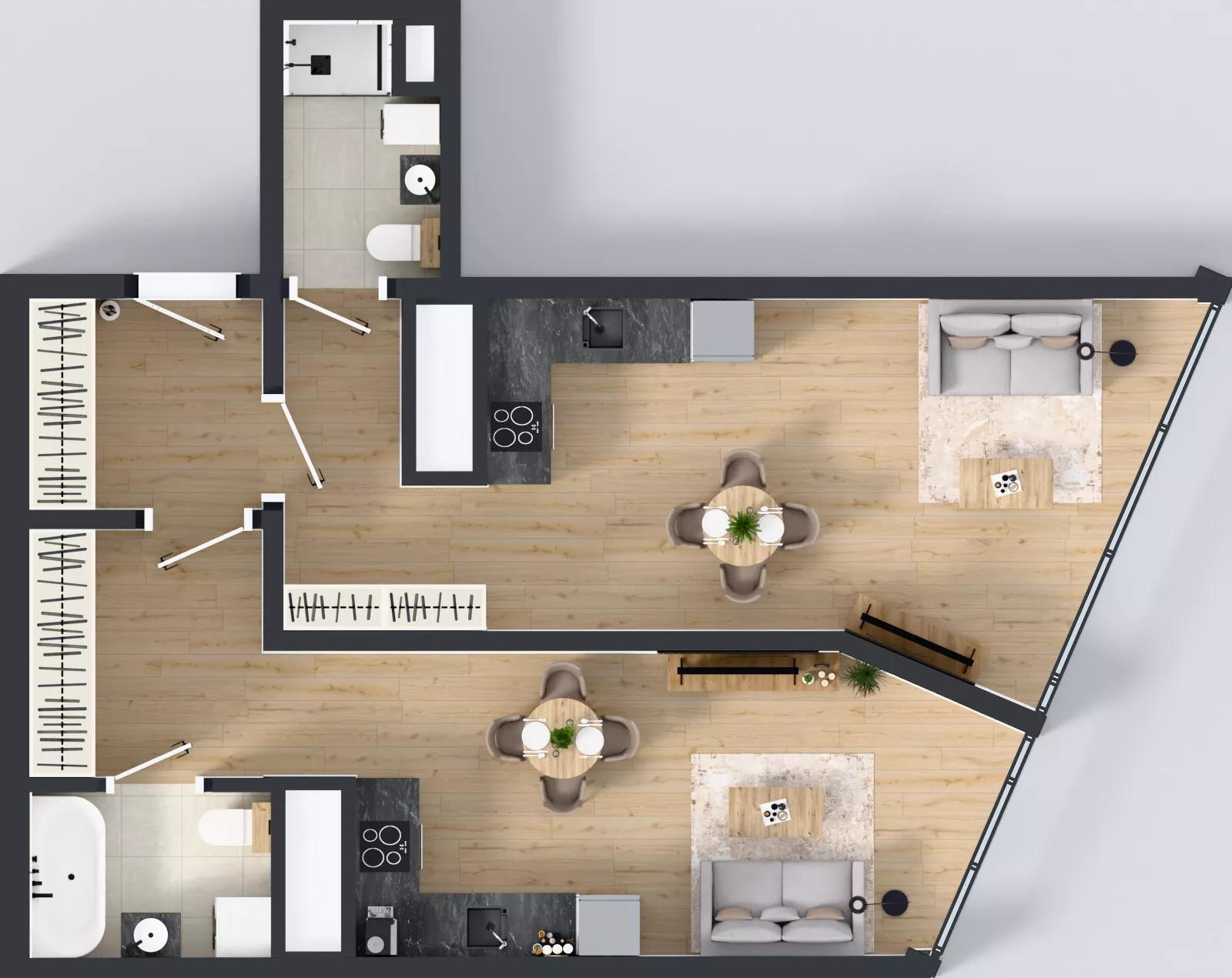 2 pokoje, mieszkanie 64,97 m², piętro 26, oferta nr M.365, O27 Apartamenty Opolska, Katowice, Śródmieście, ul. Opolska 27