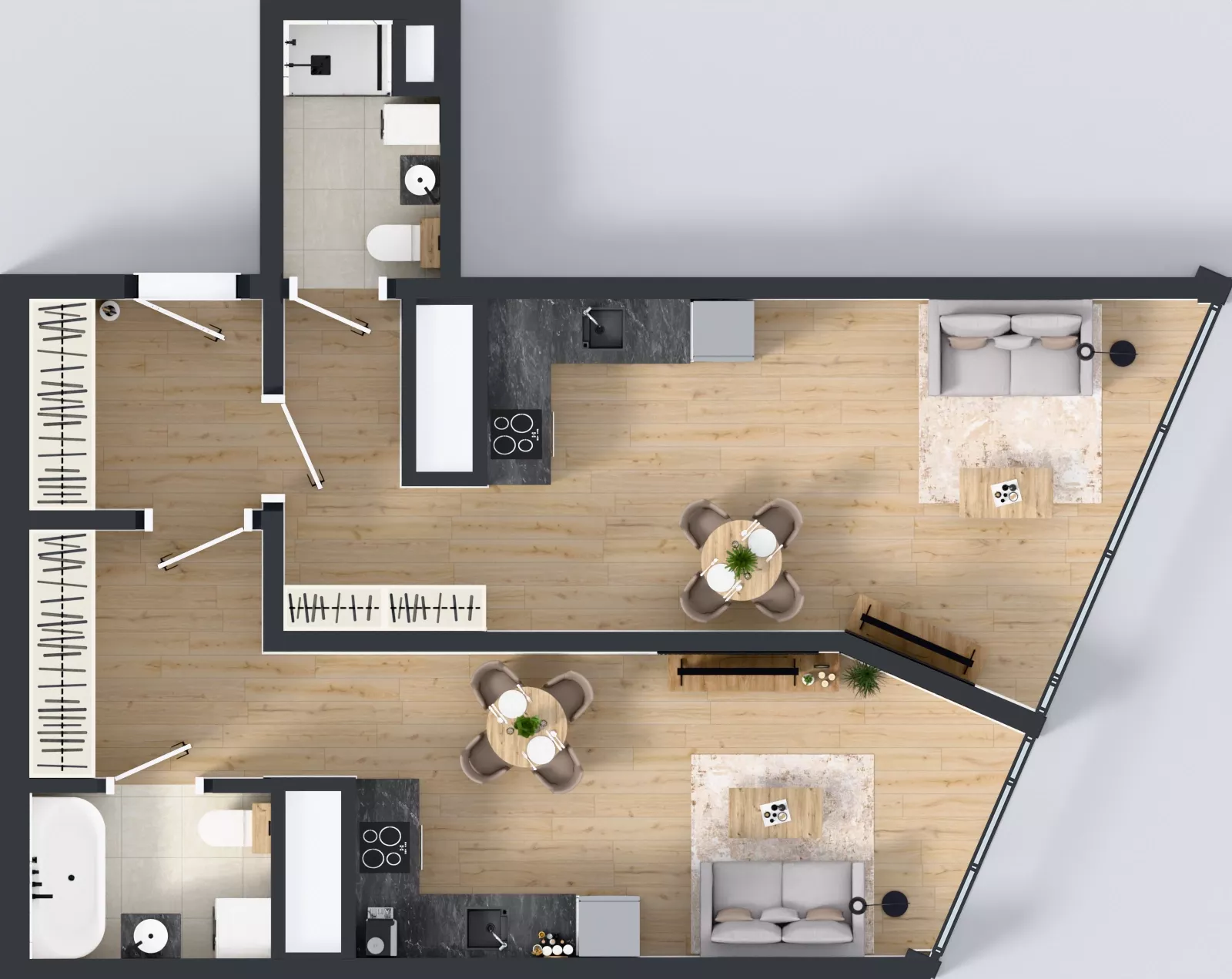 2 pokoje, mieszkanie 64,96 m², piętro 28, oferta nr M.397, O27 Apartamenty Opolska, Katowice, Śródmieście, ul. Opolska 27