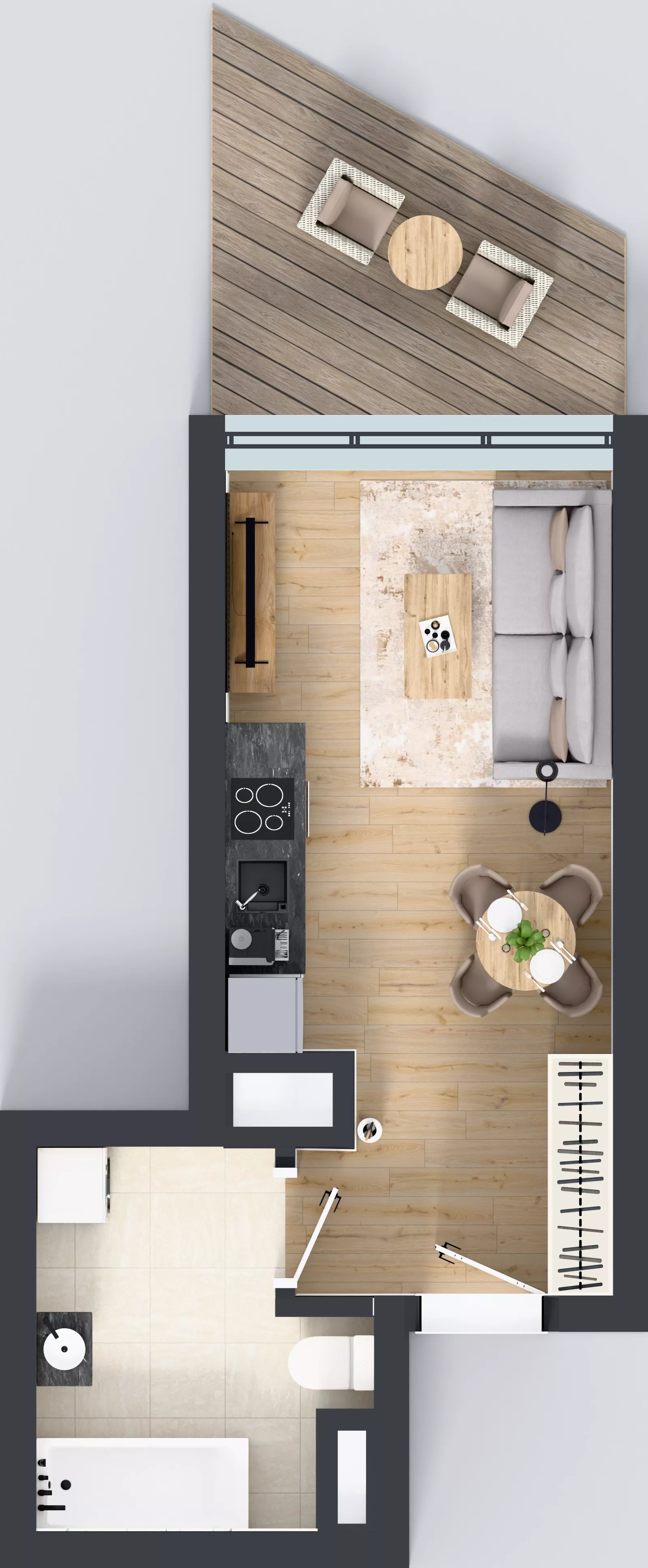 1 pokój, mieszkanie 25,98 m², piętro 1, oferta nr M.20, Nowa Gwiazda, Katowice, Zawodzie, ul. Bogucicka