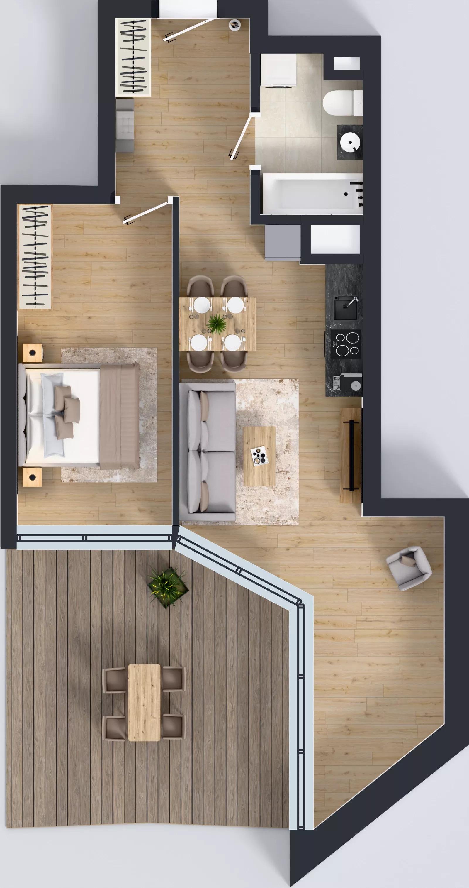 2 pokoje, mieszkanie 51,81 m², piętro 3, oferta nr M.49, Nowa Gwiazda, Katowice, Zawodzie, ul. Bogucicka