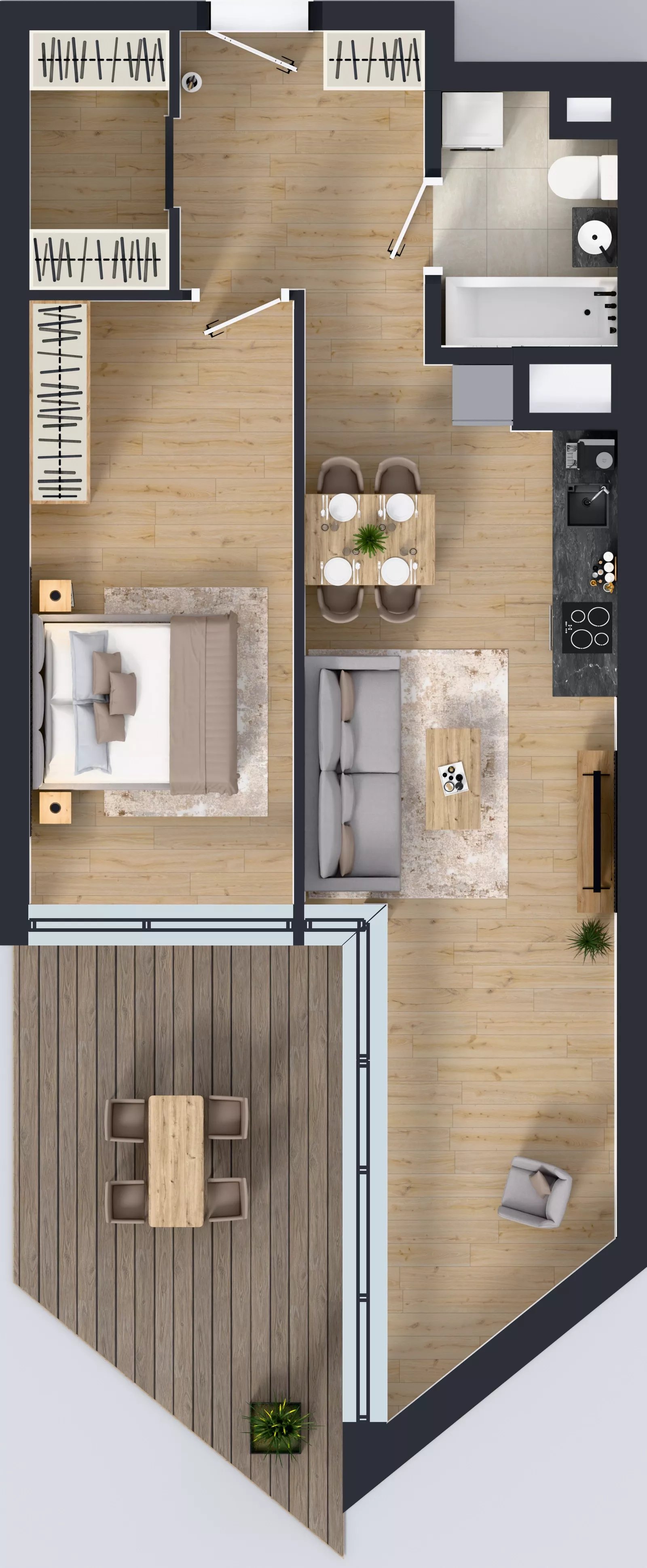 2 pokoje, mieszkanie 55,68 m², piętro 5, oferta nr M.75, Nowa Gwiazda, Katowice, Zawodzie, ul. Bogucicka