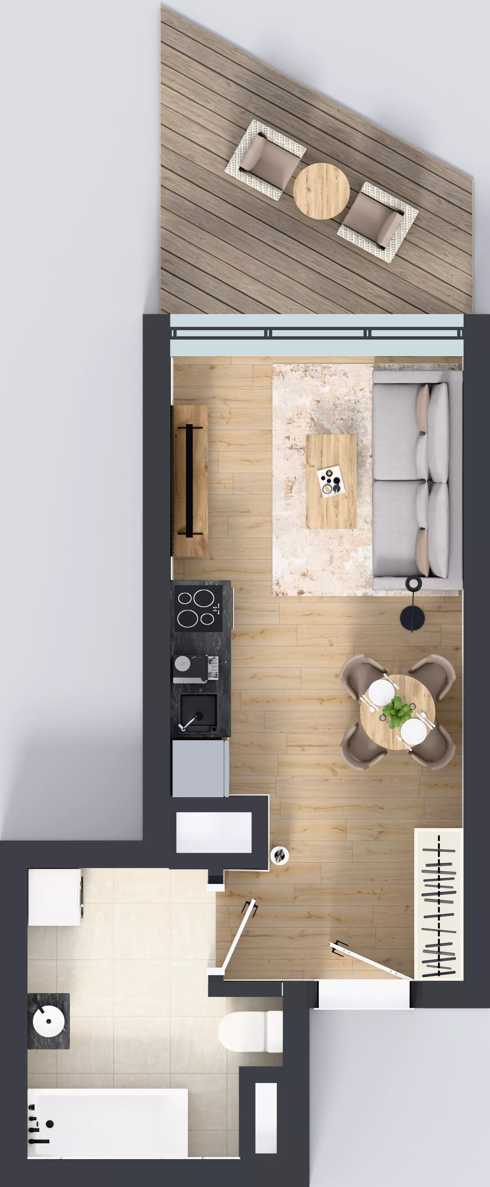 1 pokój, mieszkanie 25,98 m², piętro 5, oferta nr M.87, Nowa Gwiazda, Katowice, Zawodzie, ul. Bogucicka