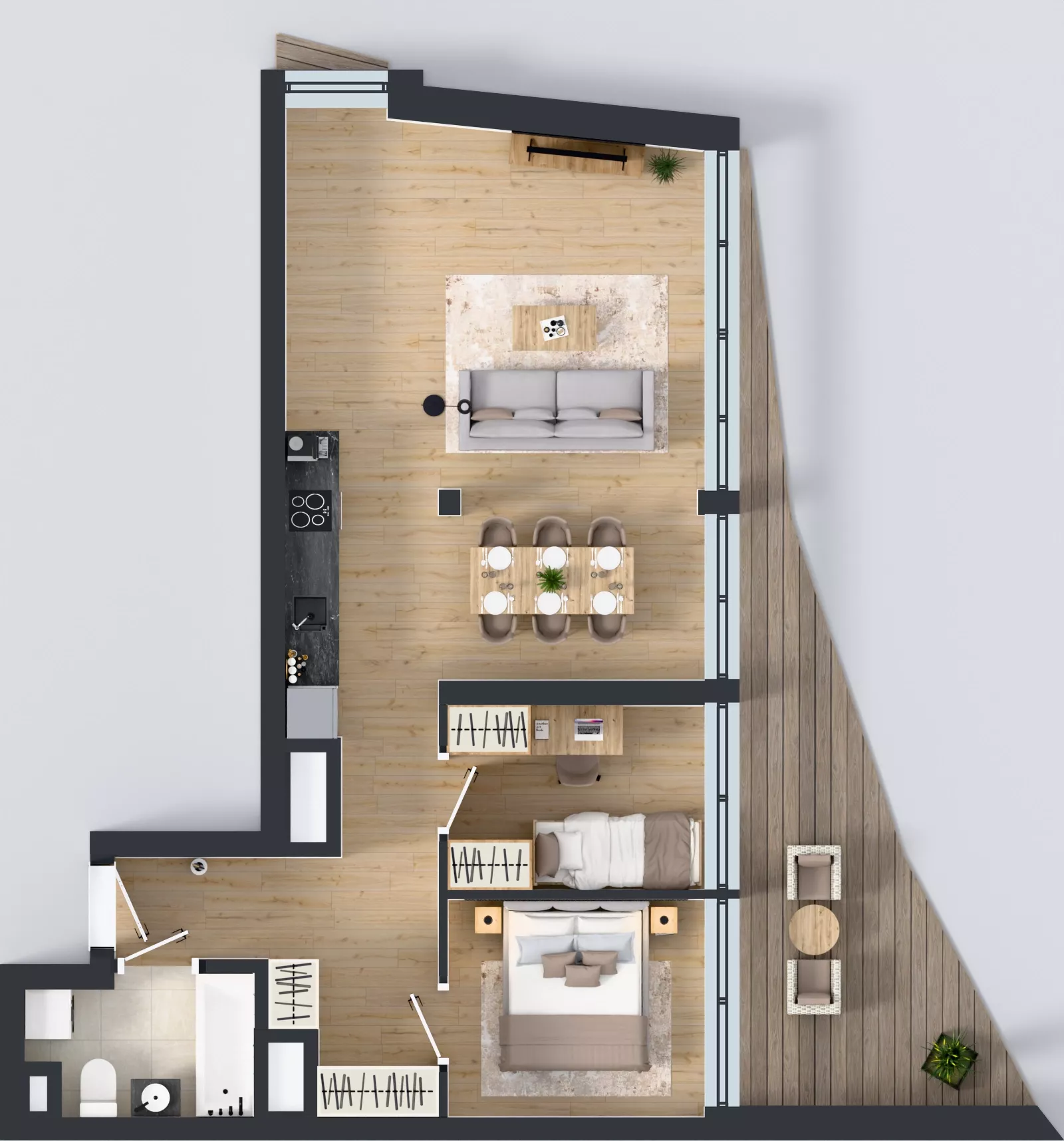3 pokoje, mieszkanie 62,69 m², piętro 6, oferta nr M.100, Nowa Gwiazda, Katowice, Zawodzie, ul. Bogucicka