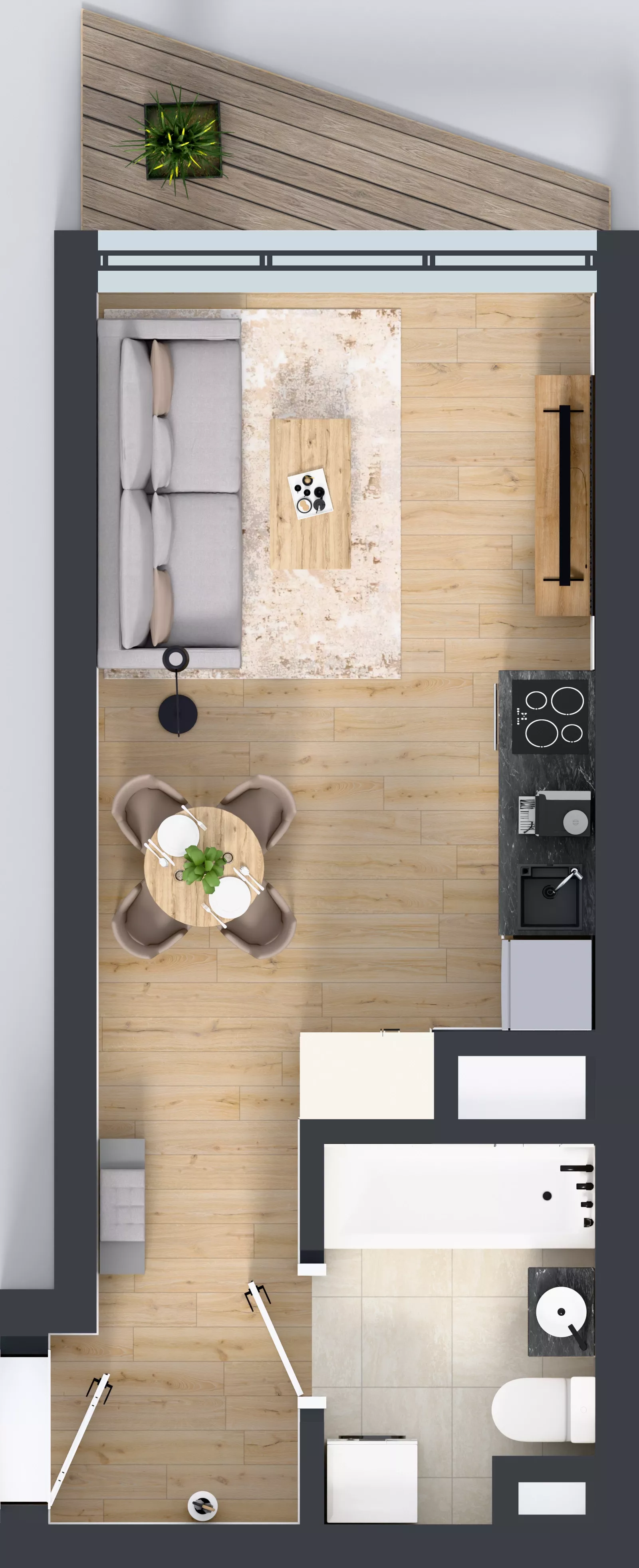 1 pokój, mieszkanie 25,90 m², piętro 6, oferta nr M.103, Nowa Gwiazda, Katowice, Zawodzie, ul. Bogucicka