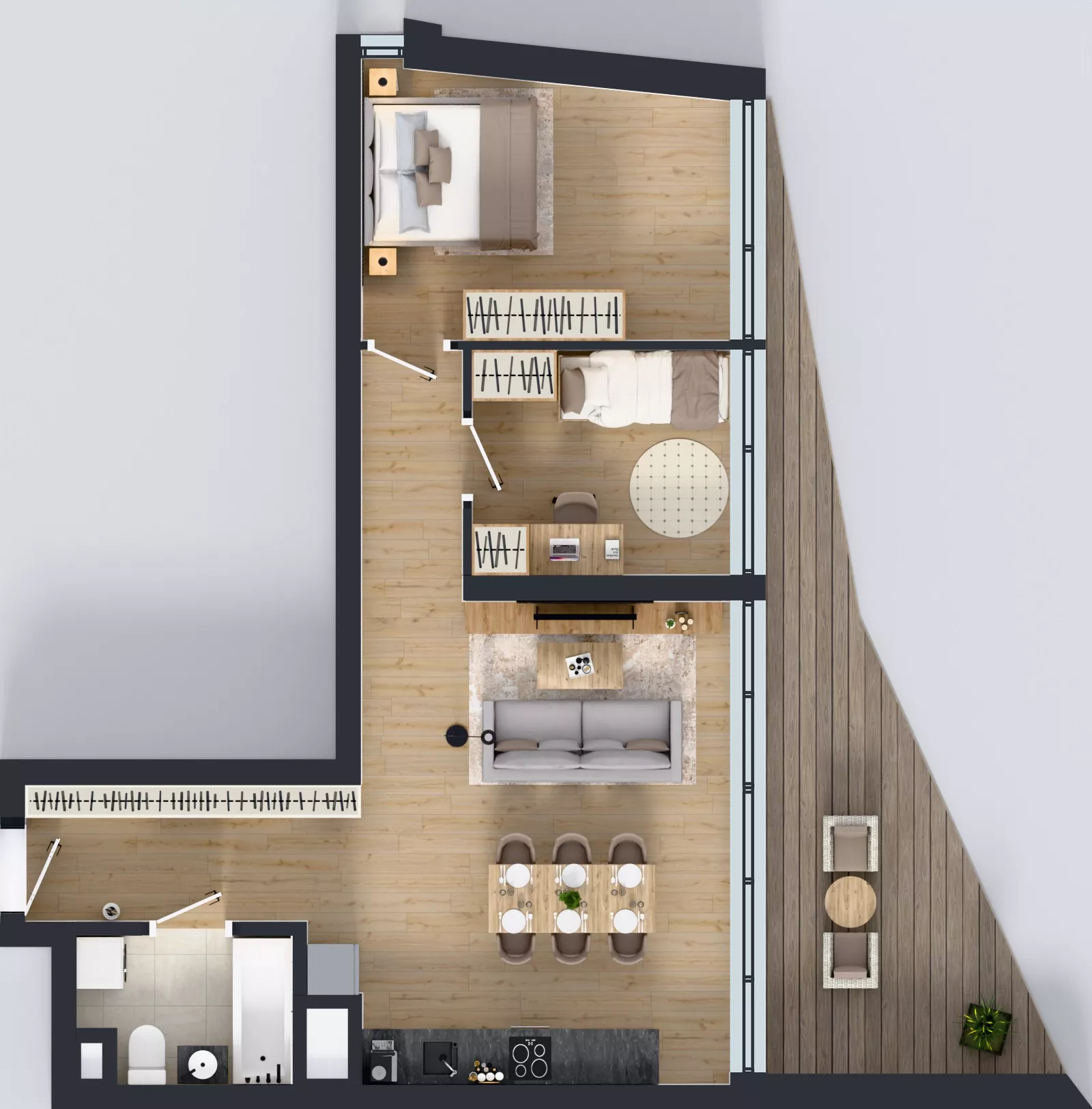 3 pokoje, mieszkanie 59,58 m², piętro 8, oferta nr M.134, Nowa Gwiazda, Katowice, Zawodzie, ul. Bogucicka