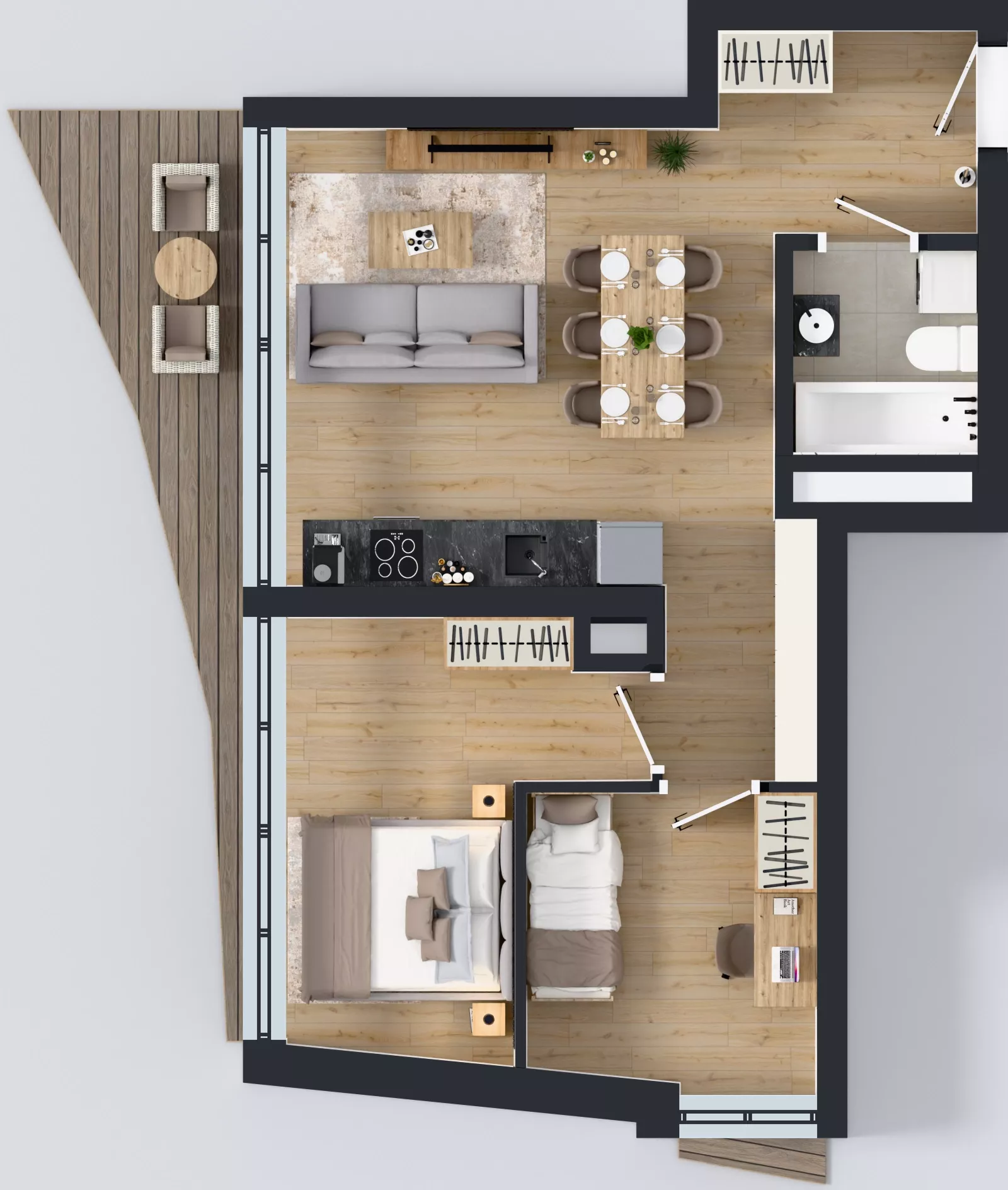 3 pokoje, mieszkanie 50,34 m², piętro 9, oferta nr M.137, Nowa Gwiazda, Katowice, Zawodzie, ul. Bogucicka