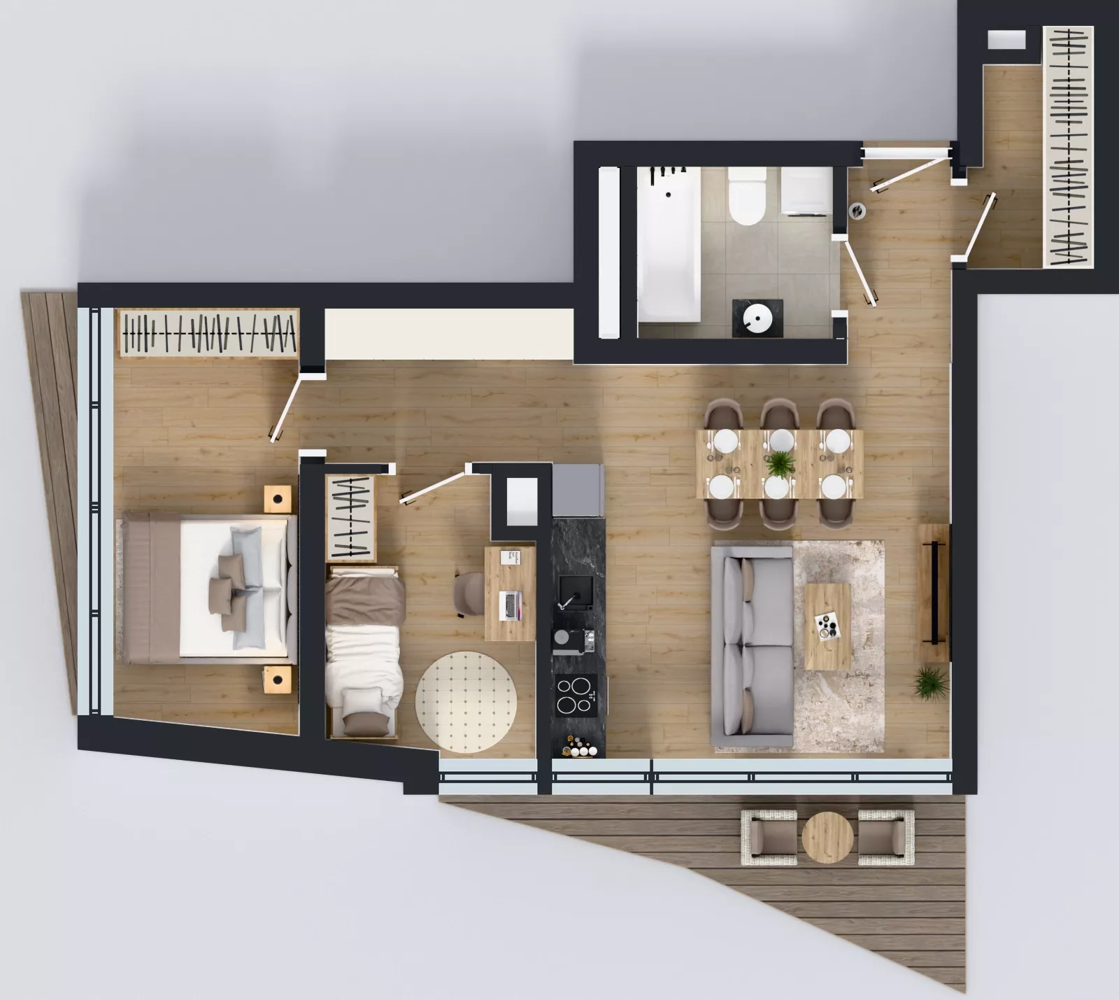 3 pokoje, mieszkanie 55,39 m², piętro 11, oferta nr M.170, Nowa Gwiazda, Katowice, Zawodzie, ul. Bogucicka